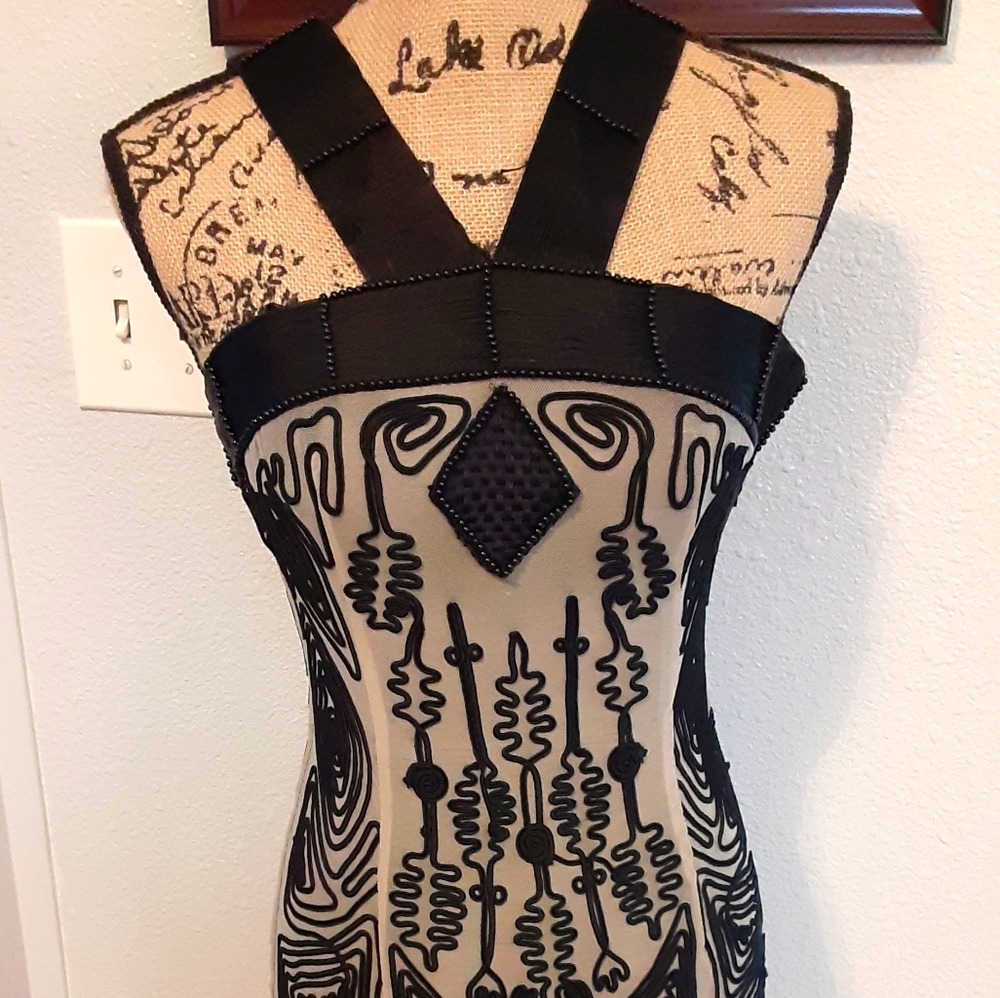 Bebe 💃gorgeous beaded dress XS